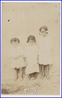 Poor African American Children 1900 Adorable Black Kids Antique Photo Q9580