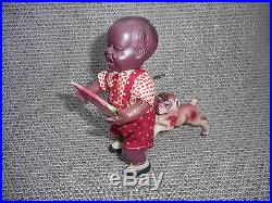 Poor Pete Celluloid Windup Toy Pre War Japan Black Americana Boy Dog Watermelon