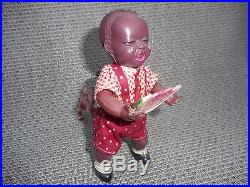 Poor Pete Celluloid Windup Toy Pre War Japan Black Americana Boy Dog Watermelon