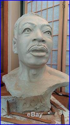 Portrait bust of PhD Martin Luther King Jr