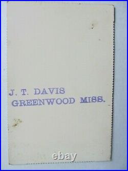 RARE 1880 Cabinet Photo With Cigar, African American Man, Greenwood, Mississippi
