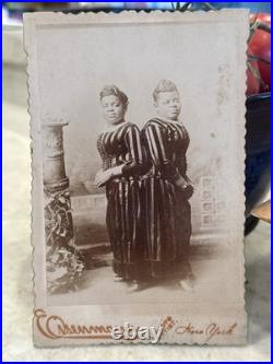 RARE 1890 African American Black Conjoined Twins Two Headed Nightingale Carolina