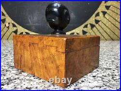 RARE 1920s Dunhill YZ Wood & Bakelite Black Man Pipe Smoking Tobacco Trinket Box