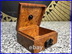 RARE 1920s Dunhill YZ Wood & Bakelite Black Man Pipe Smoking Tobacco Trinket Box