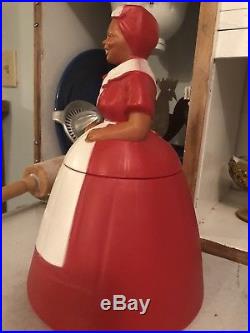 RARE 1950s Aunt Jemima Plastic Cookie Jar EXCELLENT