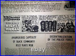 RARE 1969 THE BLACK PANTHER Party Newspaper Aug 23 Huey Newton Bobby Seale Emory