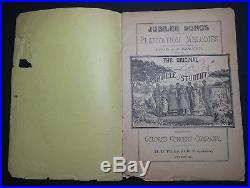 RARE 1st Slave Jubilee Songs Plantation Melodies Nashville Colored Students 1884