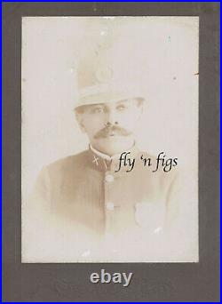 RARE AFRICAN AMERICAN POLICEMAN antique cabinet card photo c1890 COLUMBUS OHIO