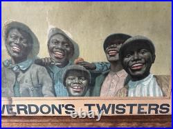 RARE African Am TOBACCO Ad Look At Dem Verdon Twisters Framed