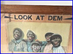 RARE African Am TOBACCO Ad Look At Dem Verdon Twisters Framed