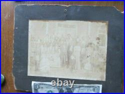 RARE Antique Albumin Photo, LG African American Fraternal Group, Mississippi