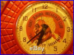 RARE Antique Aunt Jemima (40's-50's) F&F Mammy Black Americana Clock
