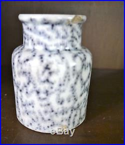 Rare. Black Americana Flow Mulberry Prattware Paste Jar C1850 Uncle Tom And Eva