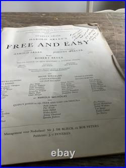 RARE BLACK AMERICANA Harold Arlen, Johnny Mercer's FREE AND EASY Program Vintage
