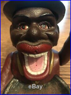 RARE BLACK AMERICANA, John Harper Dated 1939, Large Cast Iron Nut Cracker