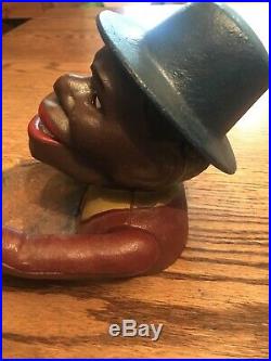 RARE BLACK AMERICANA, John Harper Dated 1939, Large Cast Iron Nut Cracker