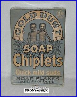 RARE Blue Box Gold Dust Twins Soap Chiplets, Black Americana Advertising