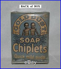 RARE Blue Box Gold Dust Twins Soap Chiplets, Black Americana Advertising