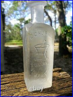 RARE! C. C HUGHES PHILADELPHIA MEDICINE BOTTLE EARLY 1900s Black American History