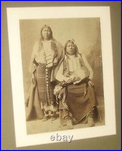 RARE Chief Sentele & Wife Albumen Photo by FA Rinehart / Indian Congress 1898