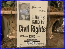 RARE Flyer Illinois Rally For Civil Rights, Martin Luther King Jr