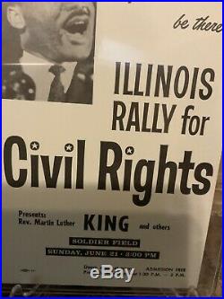 RARE Flyer Illinois Rally For Civil Rights, Martin Luther King Jr
