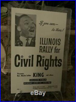 RARE Flyer Illinois Rally For Civil Rights, Martin Luther King Jr