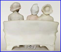 RARE Large GERMAN BISQUE Porcelain SCHAFER VATER 3 BOYS Figure BLACK AMERICANA