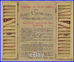 RARE Mechanical Advertising Trade Card 1888 Black Americana Chase Sanborn Coffee