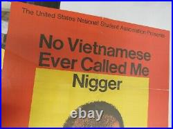 RARE-Milton Glaser 1968 No Vietnamese Ever Called Me -Original Movie Film Poster