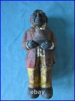 RARE OLD Vintage Cast Iron Bank Black African Man Americana Top Hat original OLD