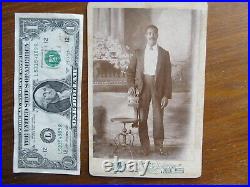 RARE PAIR (2) Wedding Cabinet RAILROAD PHOTOS, DRESSY African Americans, c1880