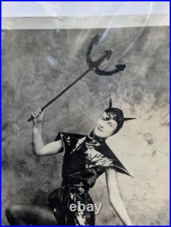 RARE Photo Marguerite in Devil Costume Eva Clara German- Theater Halloween RARE Photo Marguerite in Devil Costume Eva Clara German- Theater Halloween