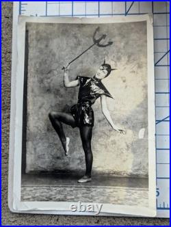 RARE Photo Marguerite in Devil Costume Eva Clara German- Theater Halloween