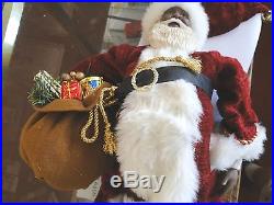 RARE RETIRED Daddy's Long leg Santa doll 2006 WithTOYBAG COLLECTIBLE KAREN GERMANY