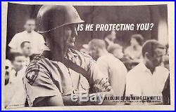 RARE SNCC CIVIL RIGHT POSTER IS HE PROTECTING YOU Photo By Danny Lyon
