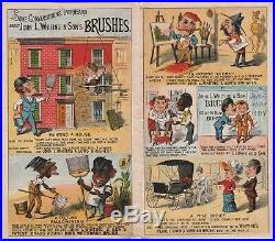 RARE Trade Card Booklet Brochure 1880 John Whiting Paint Brushes Black Americana