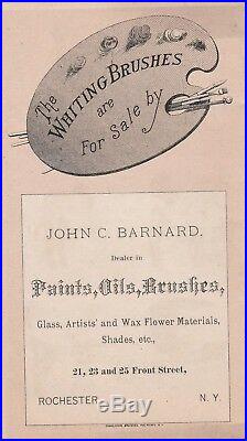 RARE Trade Card Booklet Brochure 1880 John Whiting Paint Brushes Black Americana