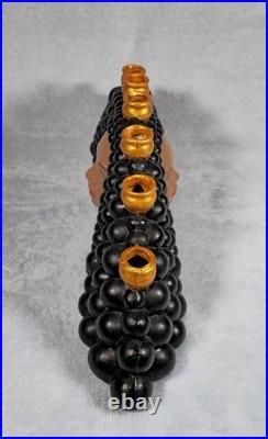 RARE Vintage Atlantic Mold Black Americana Woman Bust 7Candle Holder Ceramic 20