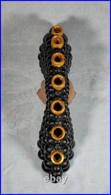 RARE Vintage Atlantic Mold Black Americana Woman Bust 7Candle Holder Ceramic 20