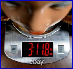 RARE Vintage Atlantic Mold Black Americana Woman Bust 7Candle Holder Ceramic 20