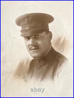 RARE! WW1 US ARMY AFRICAN AMERICAN MEDICAL CORPS SOLDIER ID'd c1914 PHOTO