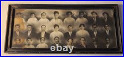 RARE c. 1895 CRAYON PORTRAIT PHOTO AFRICAN AMERICAN BLACK FAMILY COMPOSITE IMAGE