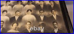 RARE c. 1895 CRAYON PORTRAIT PHOTO AFRICAN AMERICAN BLACK FAMILY COMPOSITE IMAGE