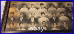 RARE c. 1895 CRAYON PORTRAIT PHOTO AFRICAN AMERICAN BLACK FAMILY COMPOSITE IMAGE