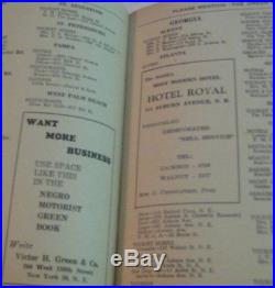 RARE the negro motorist Green Book 1946 guide to travel & vacations