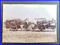 RUSSELL & CO. Steam traction engine tractor & Thresher Cabinet Card farm BIG