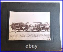 RUSSELL & CO. Steam traction engine tractor & Thresher Cabinet Card farm BIG