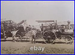 RUSSELL & CO. Steam traction engine tractor & Thresher Cabinet Card farm BIG