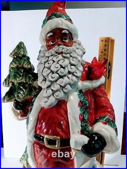 Rare 18 African American Santa Claus /cracker Barrel Cookie Jar